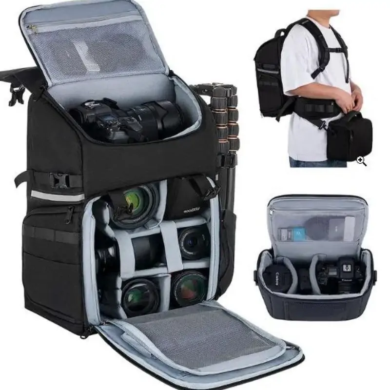 1-12 کوله پشتی دوربین الويروس مدل Elviros 2-in-1 Camera backpack - Image 1