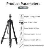 سه پایه دوربین جیماری مدل KP-2208 - تصویر 3
